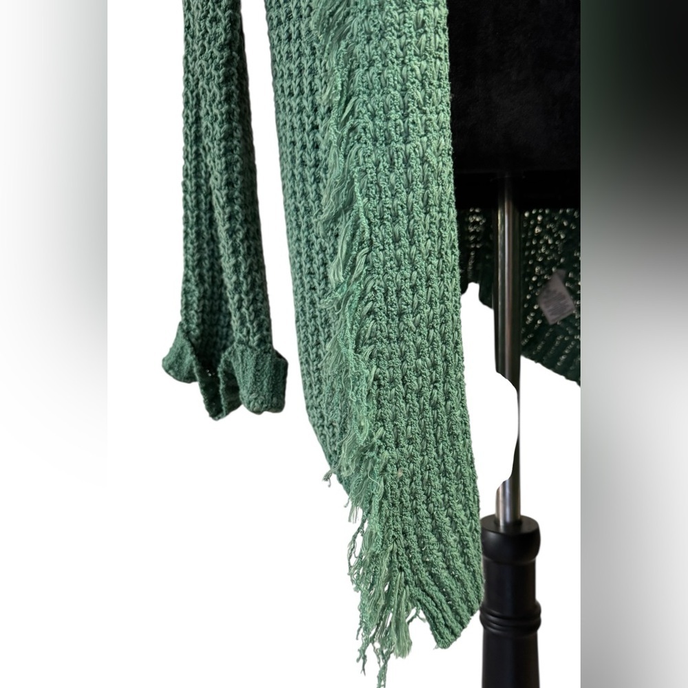 Free People I'll Be Around Silk Blend Boho Chic oversized Cardigan Size XS​ - Picture 7 of 9